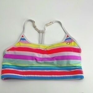 UEC Lorna Jane neon rainbow low impact sports bra size small no tag